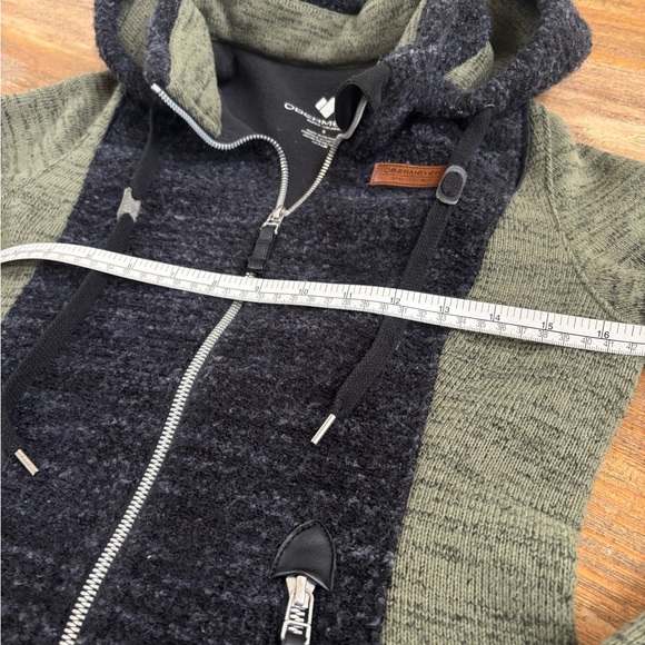 Obermeyer Ella Fleece Green and Black Zip-Up Hoodie size Small - Picture 7 of 16